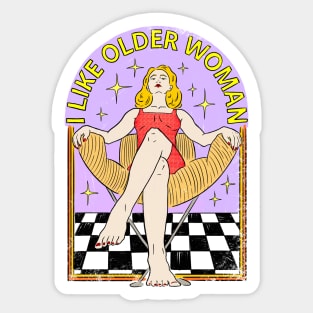 I Like Older Woman Sticker